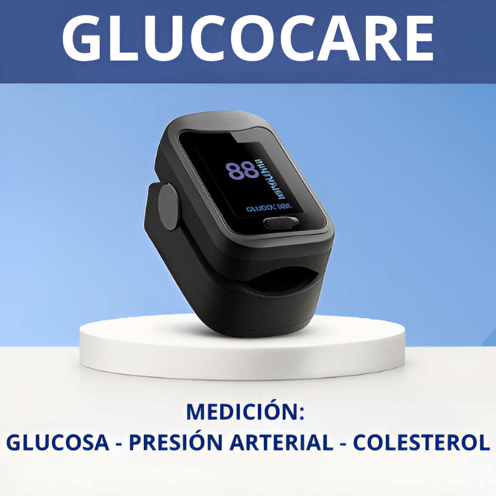 GlucoCare™ Medidor de glucosa, colesterol y presión arterial